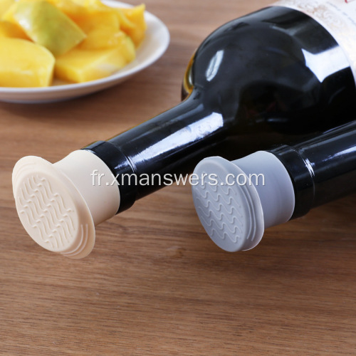 Bouchon de bouteille de vin en silicone personnalisé avec logo personnalisé